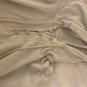 White oversized buttoned hoodie